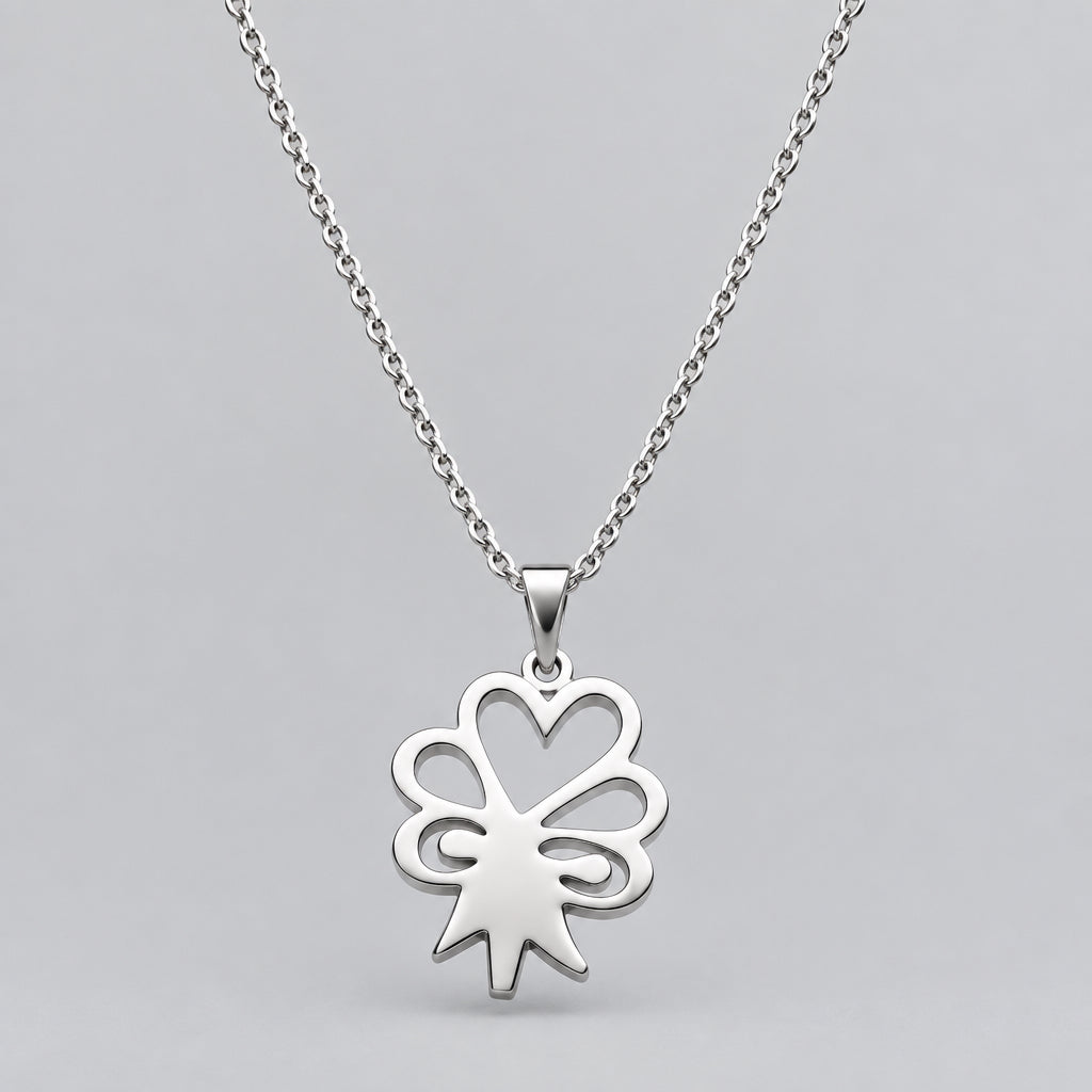 Ga Samai Asrafoi silver colour necklace